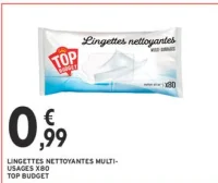 Lingettes nettoyantes multi-usages x80 TOP BUDGET