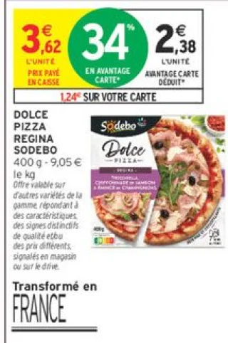 Dolce Pizza Regina Sodebo