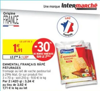 Emmental Français Râpé Pâturages