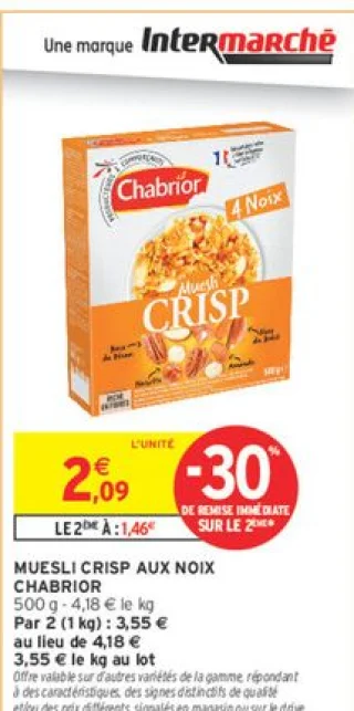 Muesli Crisp aux Noix Chabrior