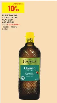 Huile d'olive vierge extra Classico Carapelli