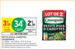 Petits pois & carottes Cassegrain