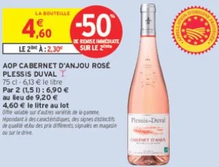 AOP Cabernet d'Anjou Rosé Plessis Duval