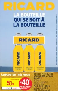 Boisson alcoolisée aromatisée à l'anis Ricard