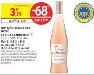 IGP Méditerranée Rosé Les Calandières