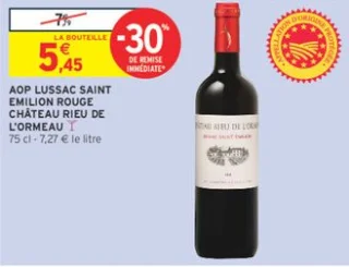 AOP Lussac Saint Emilion Rouge Château Rieu de l'Ormeau