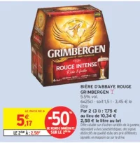 Bière d'abbaye rouge Grimbergen Rouge Intense