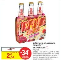 Bière cerise grenade Sunlight Desperados