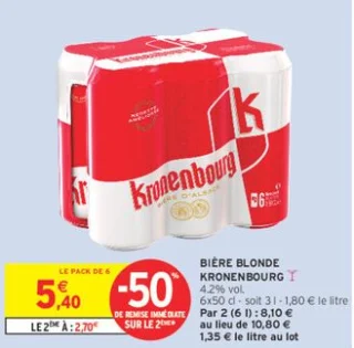 Bière blonde Kronenbourg
