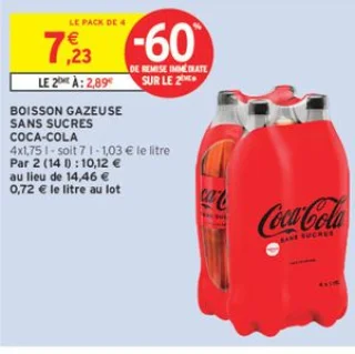 BOISSON GAZEUSE SANS SUCRES COCA-COLA