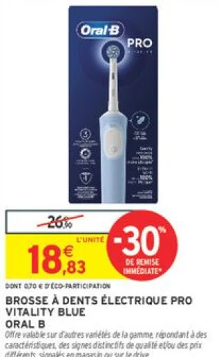 BROSSE À DENTS ÉLECTRIQUE PRO VITALITY BLUE ORAL B