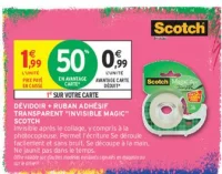Dévidoir + ruban adhésif transparent "Invisible Magic" Scotch