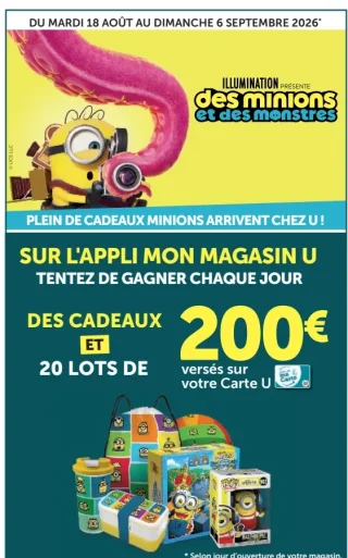 Jeu Concours Minions - Tentez de gagner des cadeaux et 20 lots de 200€