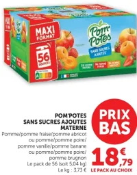 Pom'Potes Sans Sucres Ajoutés Materne