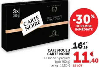 Café Moulu Carte Noire
