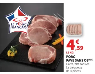 Porc pave sans os