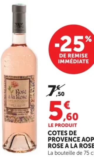 Cotes de Provence AOP Rose A la Rose