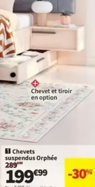 Chevets suspendus Orphée
