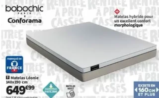 Matelas Léonie 140x190 cm bobochic x Conforama