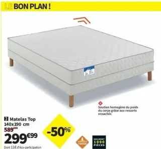 Matelas Top Merinos 140x190 cm