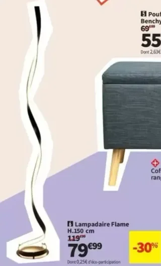 Lampadaire Flame H.150 cm
