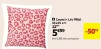 Coussin Léo Wild 45x45 cm