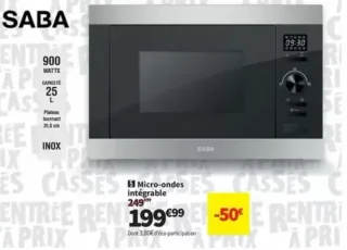Micro-ondes intégrable SABA MO 2519IX