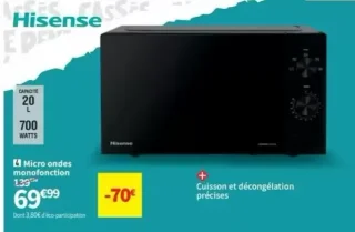 Micro ondes monofonction Hisense H20MOBP1