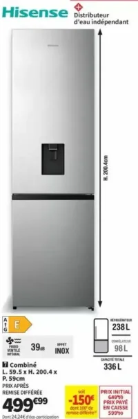Réfrigérateur Combiné Hisense