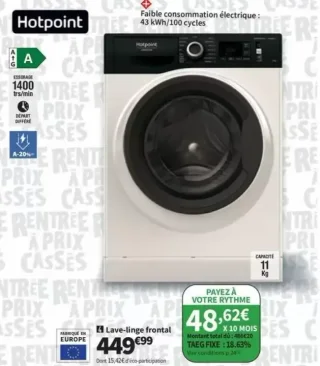 Lave-linge Hotpoint CNWB11489WBMVAFR