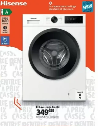Lave-linge frontal Hisense WF118042BWP