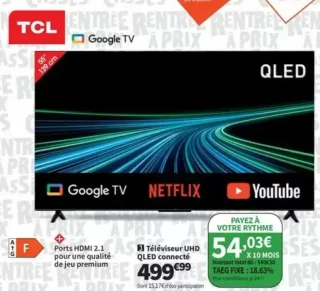Téléviseur UHD QLED connecté TCL 55T69C