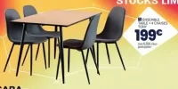 Ensemble Table + 4 Chaises Tony