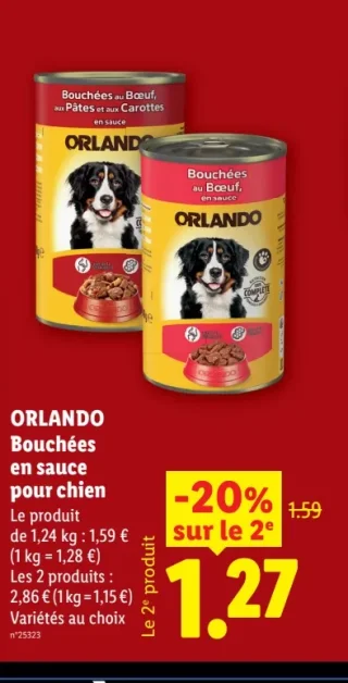 ORLANDO Bouchées en sauce pour chien