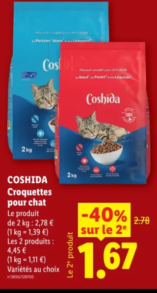 COSHIDA Croquettes pour chat