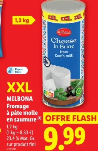 Milbona Fromage à pâte molle en saumure XXL