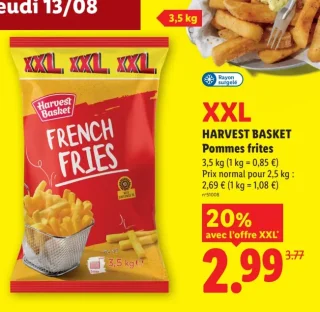 HARVEST BASKET Pommes frites XXL