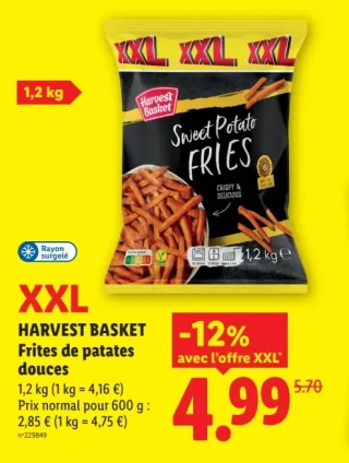HARVEST BASKET Frites de patates douces XXL