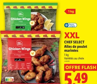 CHEF SELECT Ailes de poulet marinées XXL
