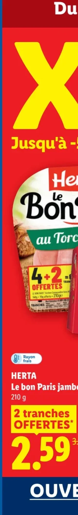 HERTA Le bon Paris jambon