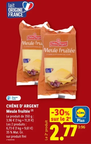 CHÊNE D' ARGENT Meule fruitée
