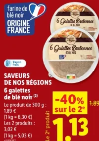 SAVEURS DE NOS RÉGIONS 6 galettes de blé noir