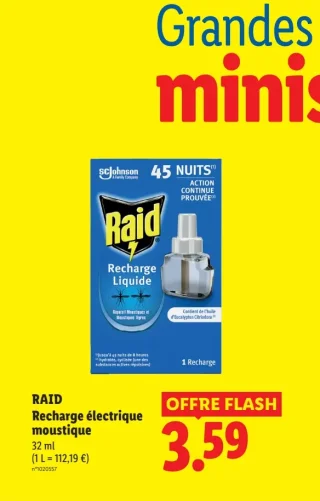 Raid Recharge électrique moustique