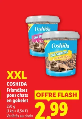 Coshida Friandises pour chats en gobelet XXL