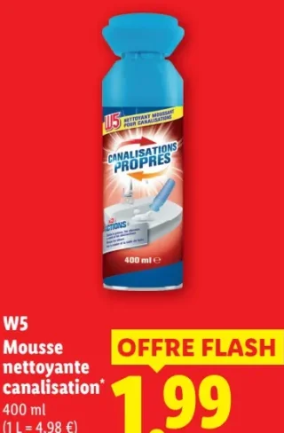 W5 Mousse nettoyante canalisation*