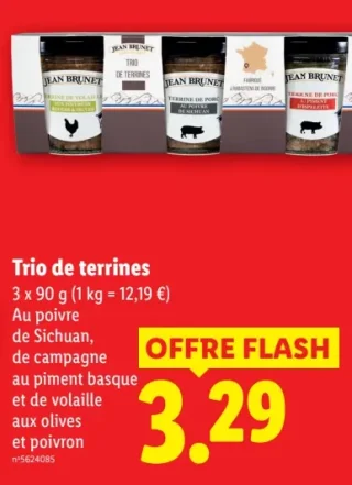 JEAN BRUNET Trio de terrines