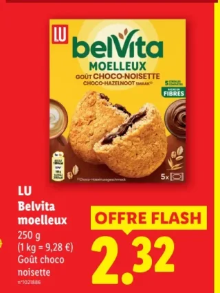 LU Belvita moelleux Goût choco noisette
