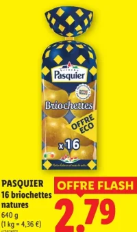 PASQUIER 16 briochettes natures