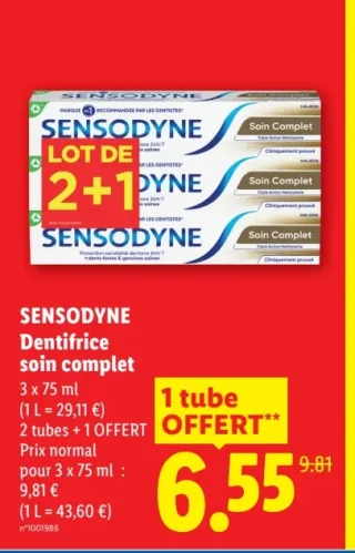 SENSODYNE Dentifrice soin complet