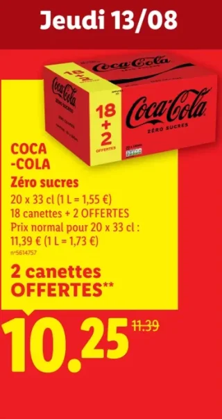 COCA-COLA Zéro sucres